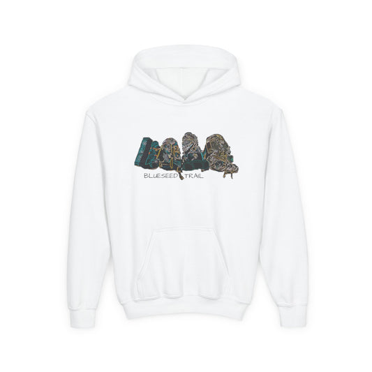 Youth Hoodie – Retro Backpacking Graphic