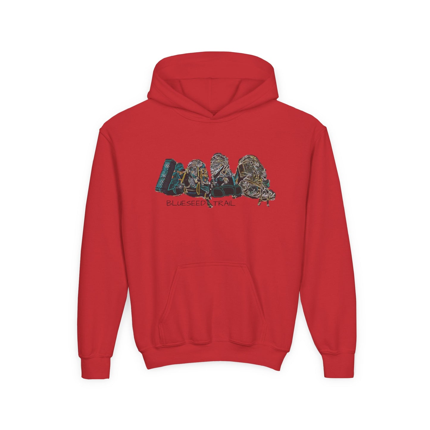 Youth Hoodie – Retro Backpacking Graphic