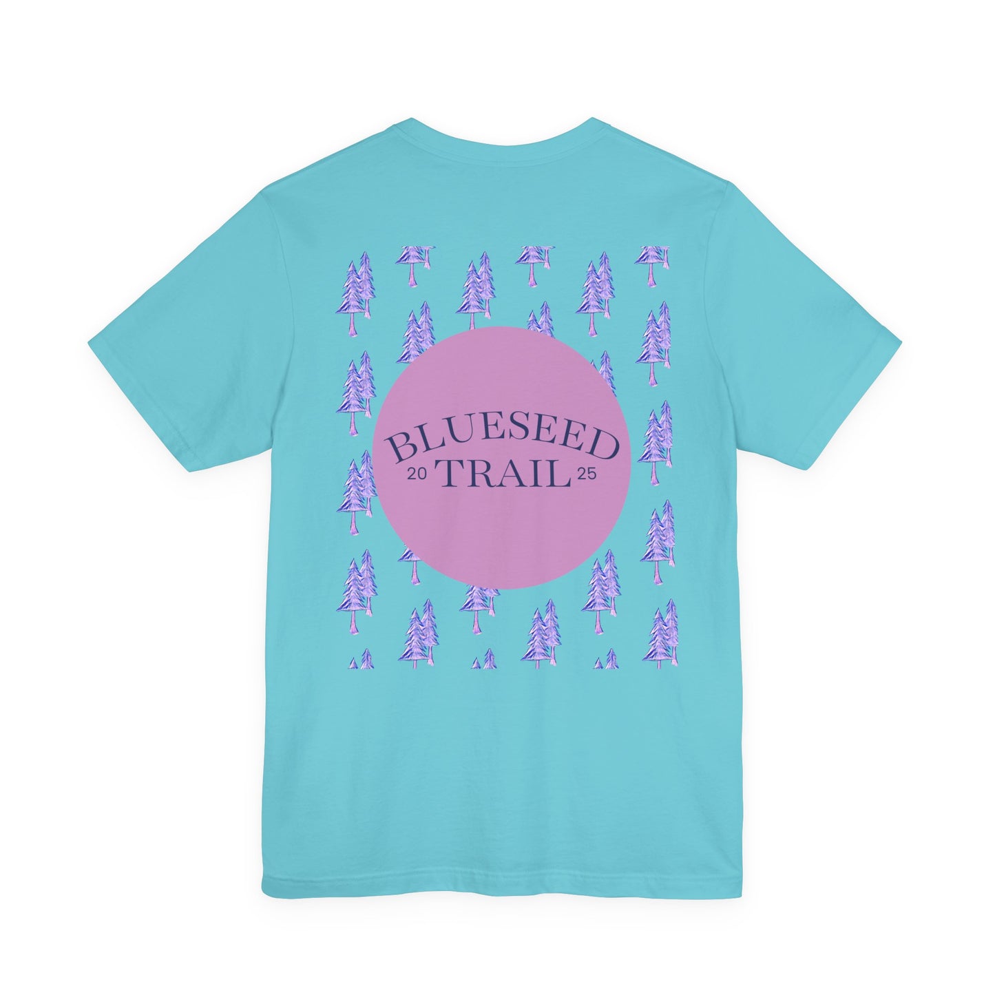 BlueSeed Trail T‑Shirt – Retro Purple Trees Graphic Tee