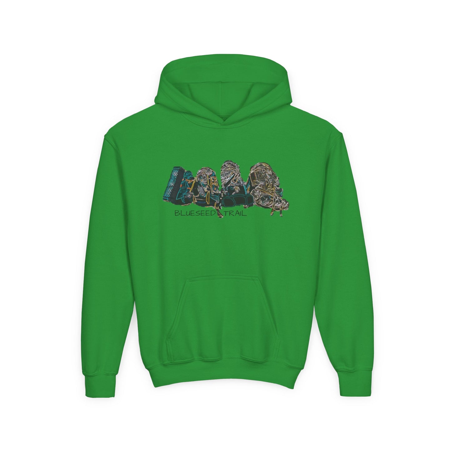 Youth Hoodie – Retro Backpacking Graphic