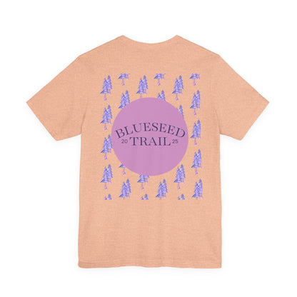 BlueSeed Trail T‑Shirt – Retro Purple Trees Graphic Tee