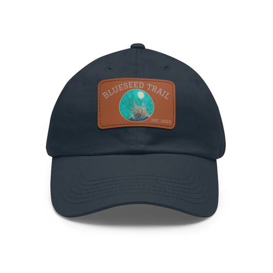 Blueseed Trail Dad Hat with Leather Patch