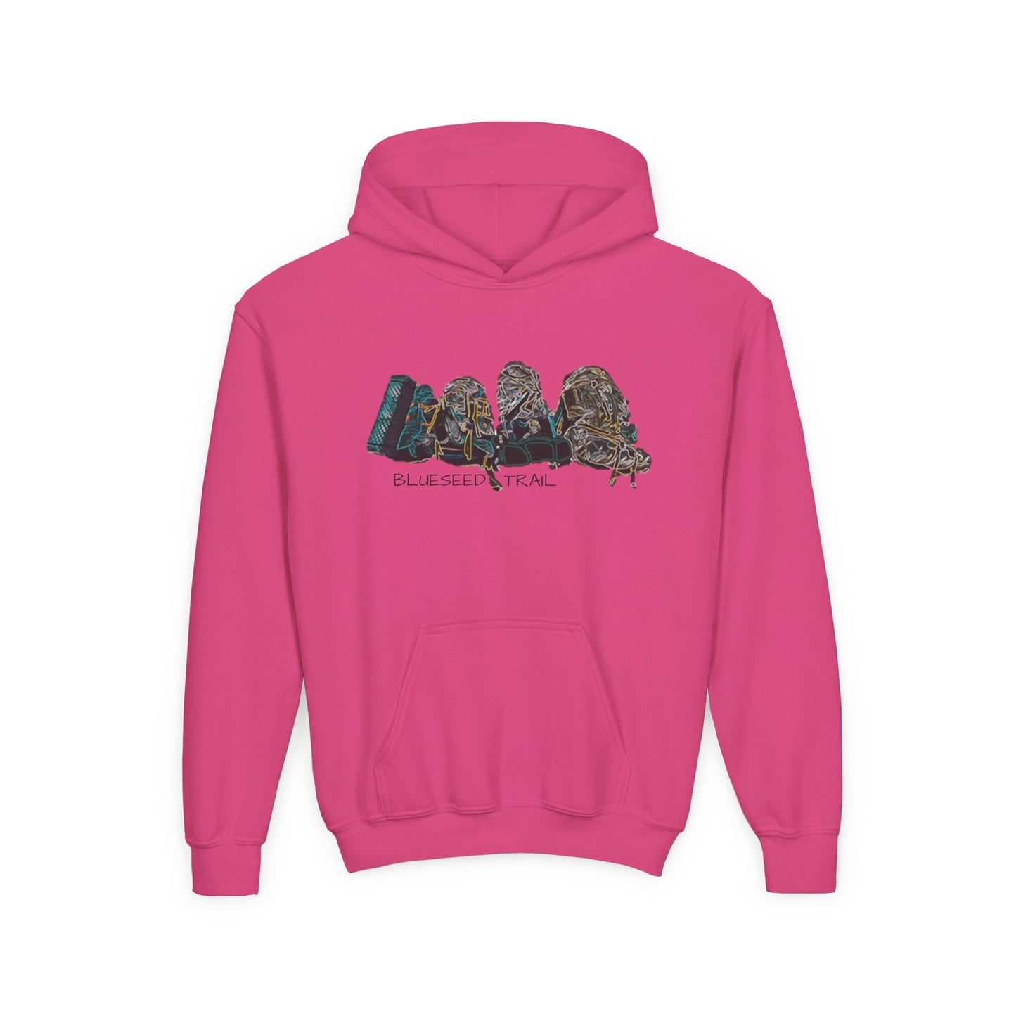 Youth Hoodie – Retro Backpacking Graphic