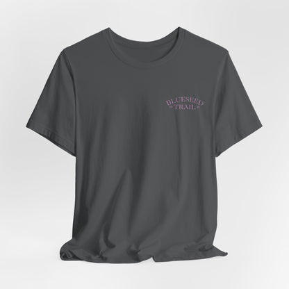 BlueSeed Trail T‑Shirt – Retro Purple Trees Graphic Tee