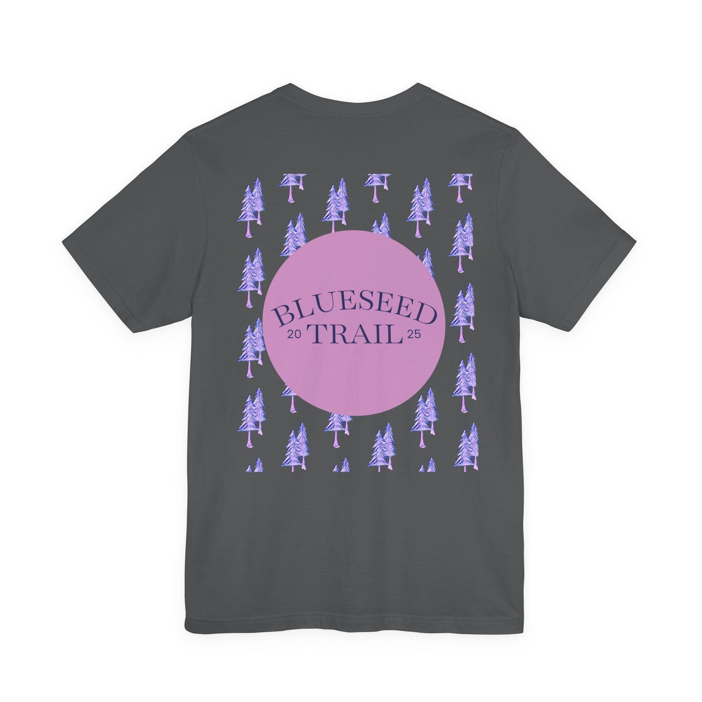 BlueSeed Trail T‑Shirt – Retro Purple Trees Graphic Tee