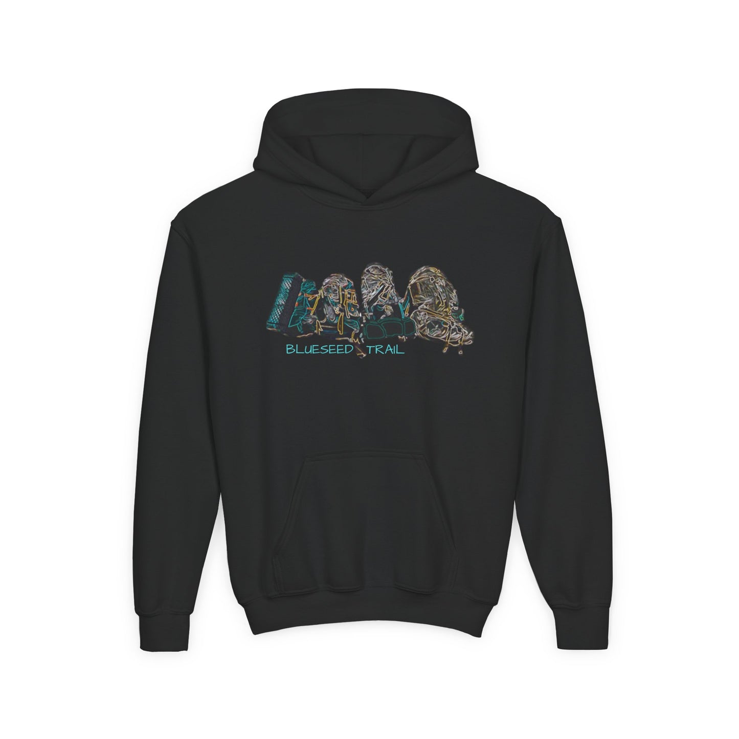 Youth Hoodie – Retro Backpacking Graphic