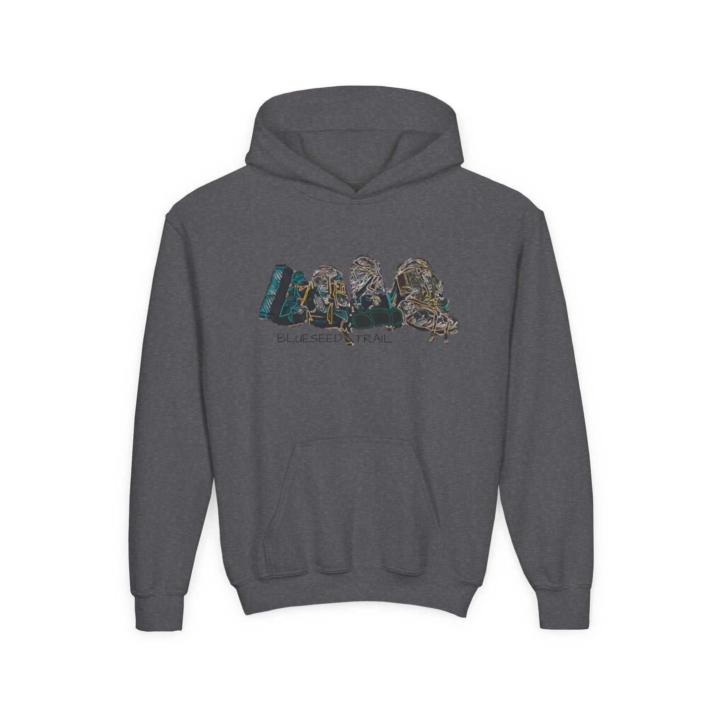 Youth Hoodie – Retro Backpacking Graphic